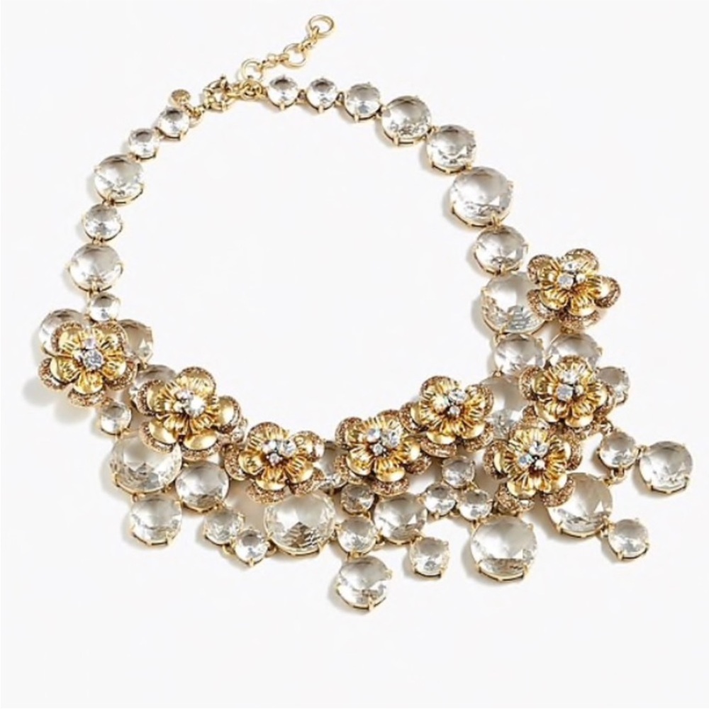 J.Crew midnight floral necklace